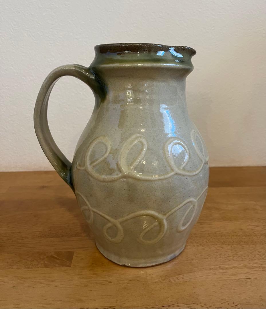 やちむん　ヒネモスノタリ　大きな　水差し、ピッチャー　23㎝　/ 北窯