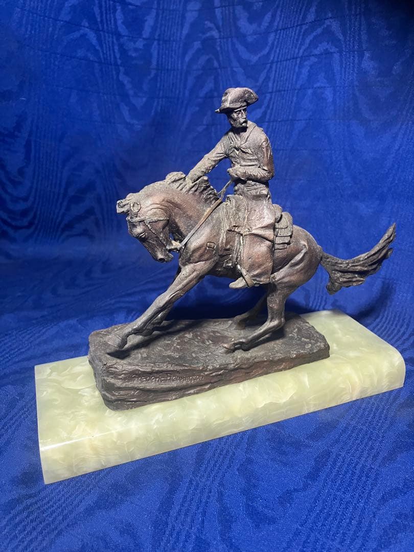 ブロンズ 騎馬像 大理石ベース