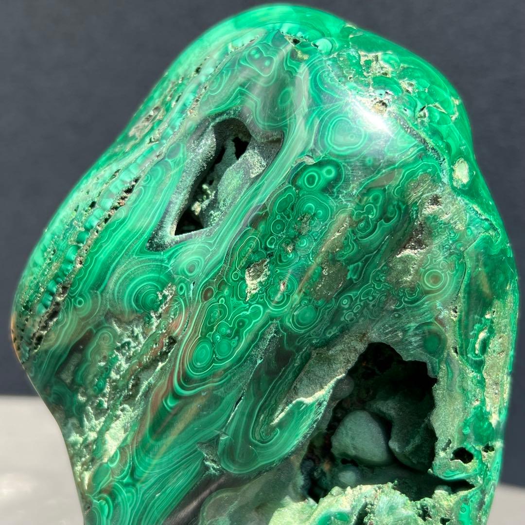 ✨癒される発色と模様✨高いヒーリングパワー✨天眼 マラカイト 原石 天然石