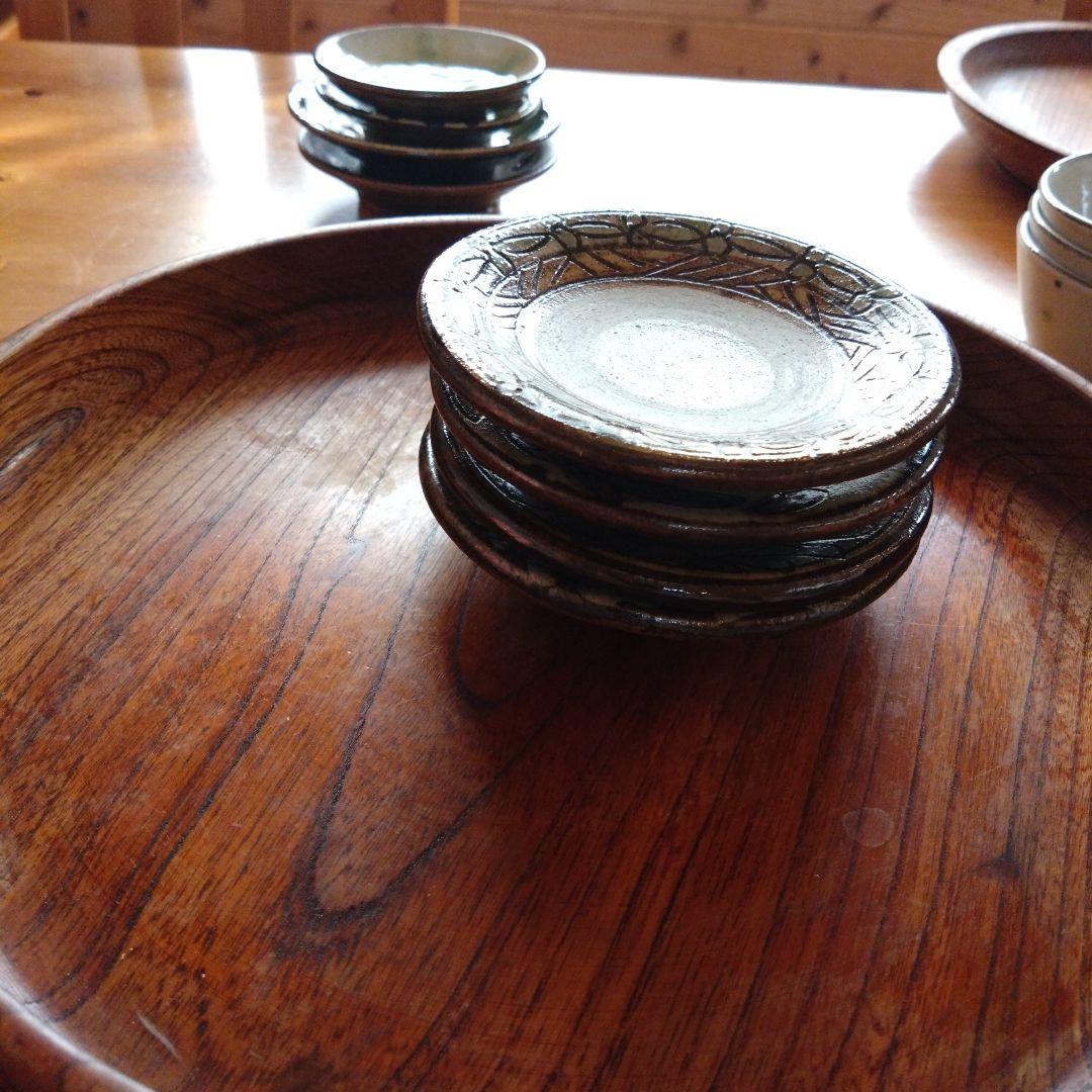 やちむん　サオラ　4寸皿 4枚セット