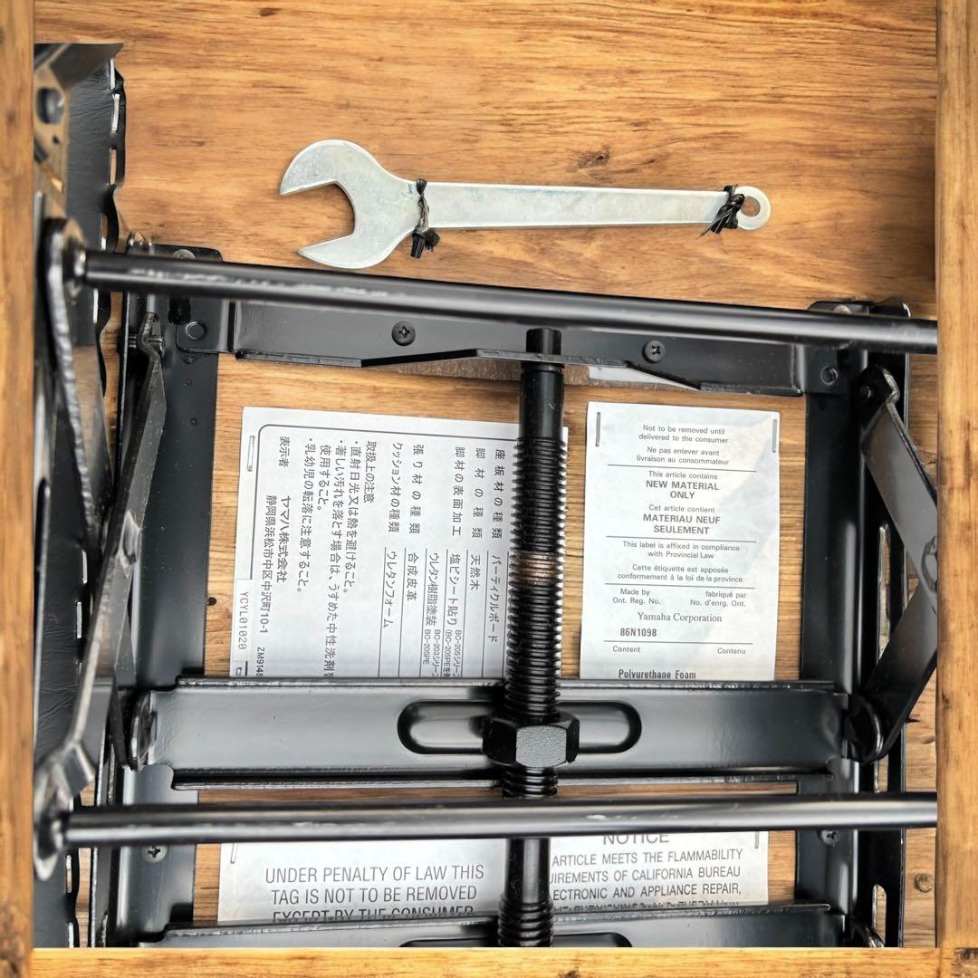 【純正】YAMAHA ピアノ椅子 高さ調整可 工具付　美品 ヤマハ ブラック