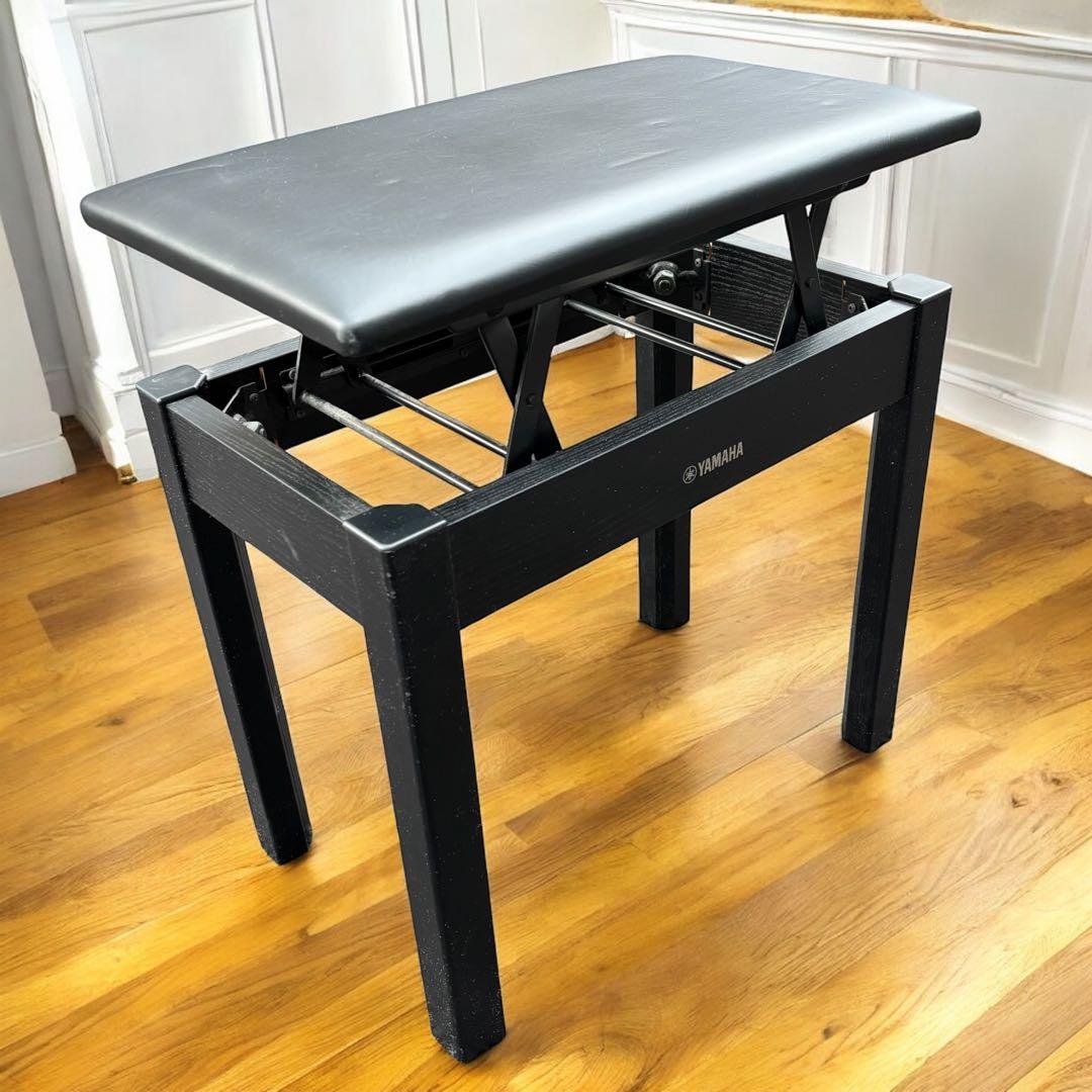 【純正】YAMAHA ピアノ椅子 高さ調整可 工具付　美品 ヤマハ ブラック