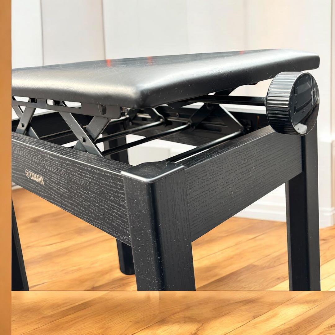 【純正】YAMAHA ピアノ椅子 高さ調整可 工具付　美品 ヤマハ ブラック