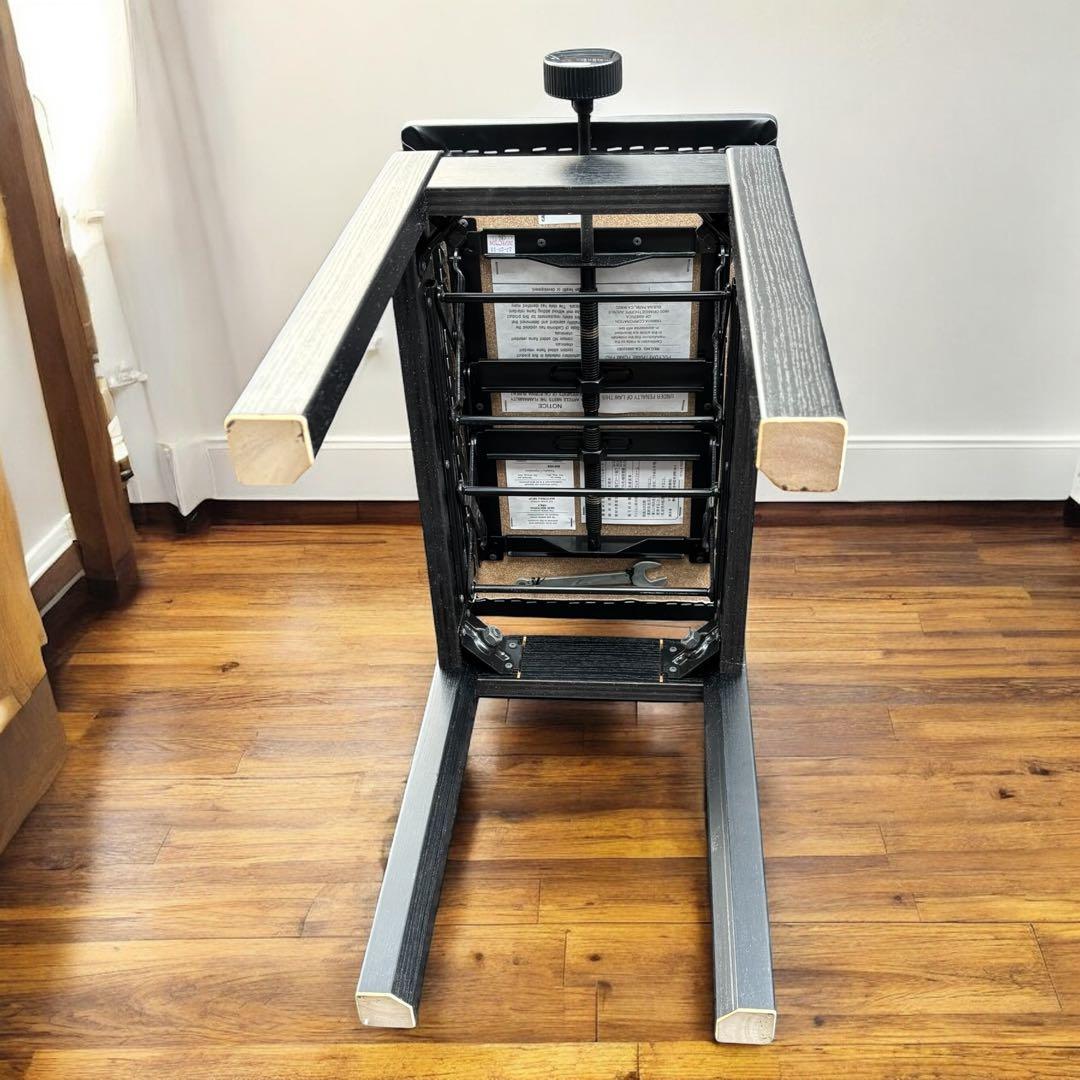 【純正】YAMAHA ピアノ椅子 高さ調整可 工具付　美品 ヤマハ ブラック