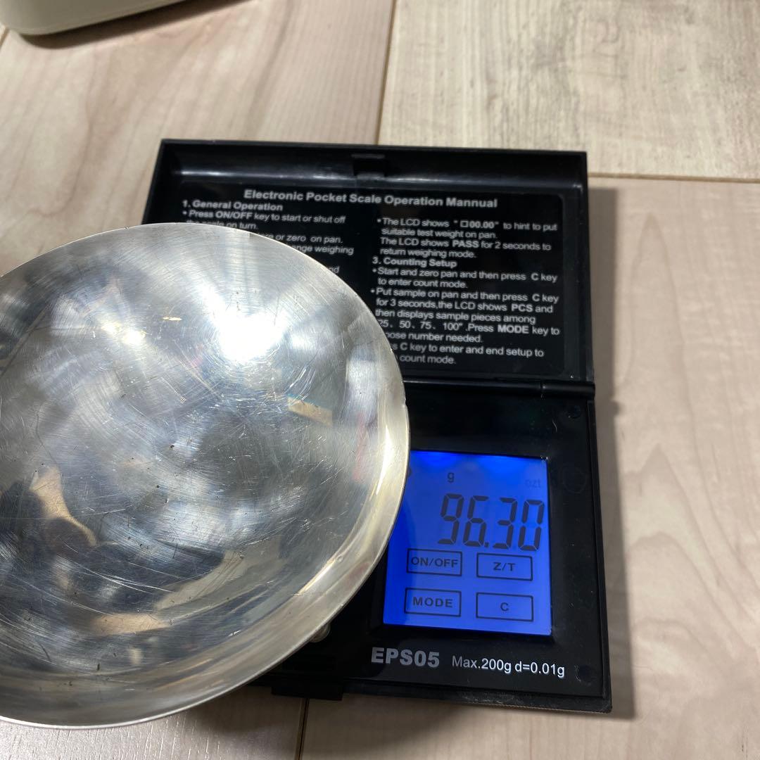 純銀 銀杯 純銀盃　槌目 お猪口　６点セット　329g