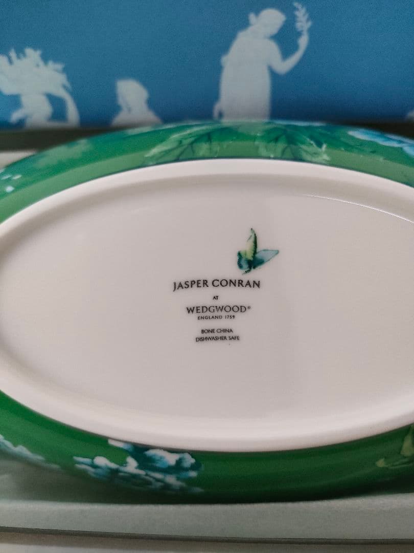 ウェッジウッド　ジャスパコンラン　シノワズリ　オーバルボウル