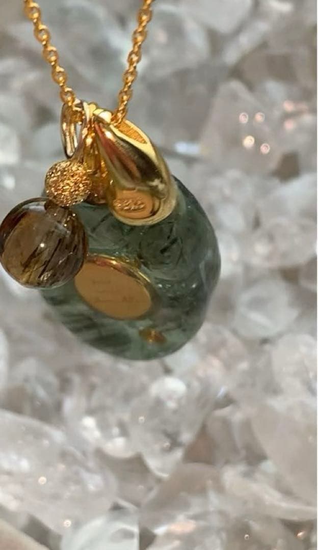 祈祷ネックレス　グリーンルチル　シルバー925