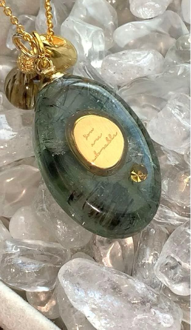 祈祷ネックレス　グリーンルチル　シルバー925