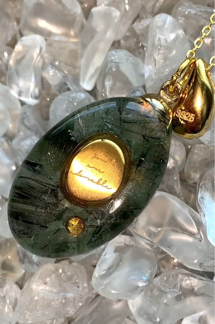 祈祷ネックレス　グリーンルチル　シルバー925