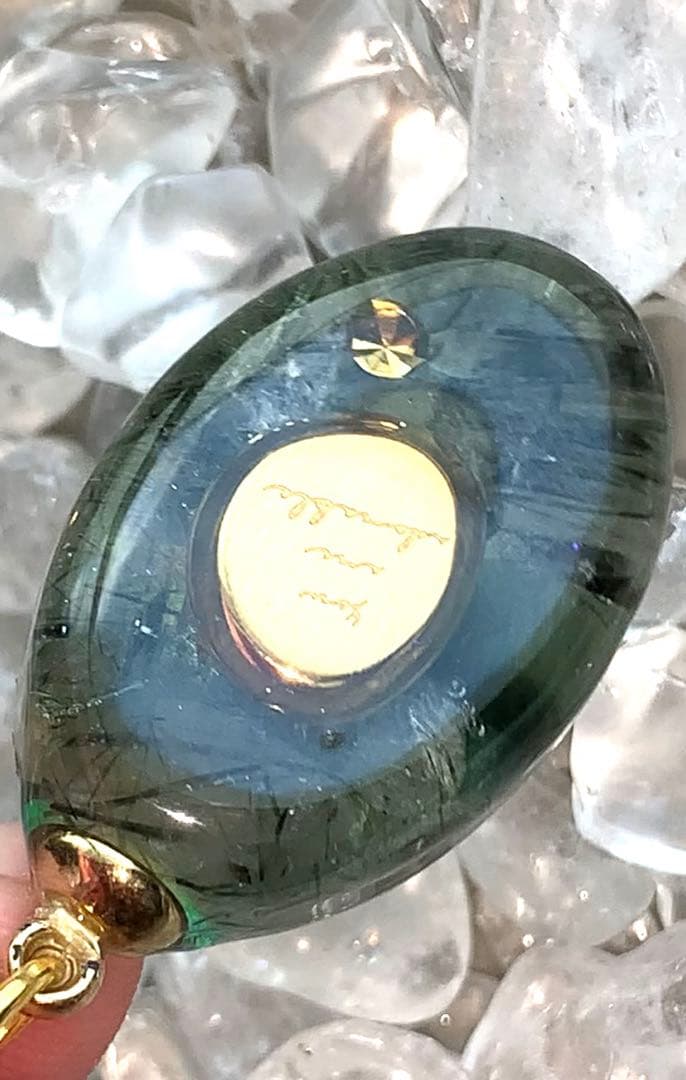 祈祷ネックレス　グリーンルチル　シルバー925