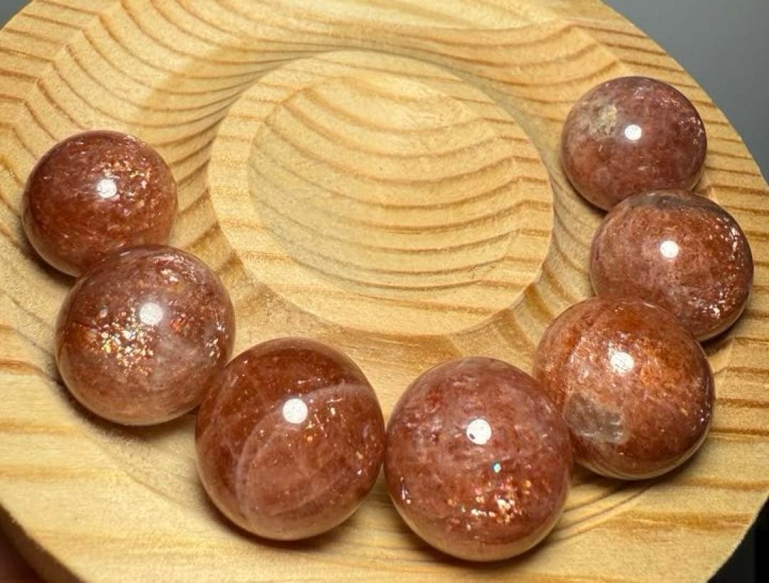 7個セット　サンストーン　ムーンストーン　ミニスフィア　丸玉　粒売