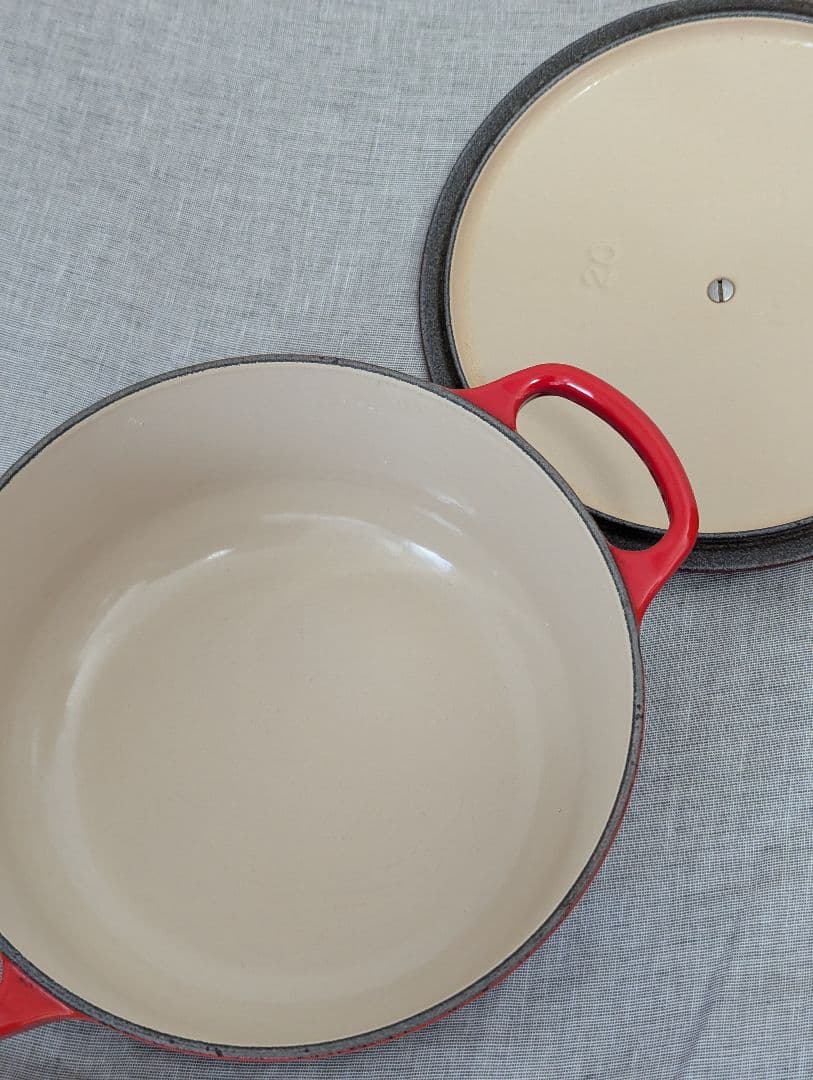 LE CREUSET 両手鍋 20 レッド