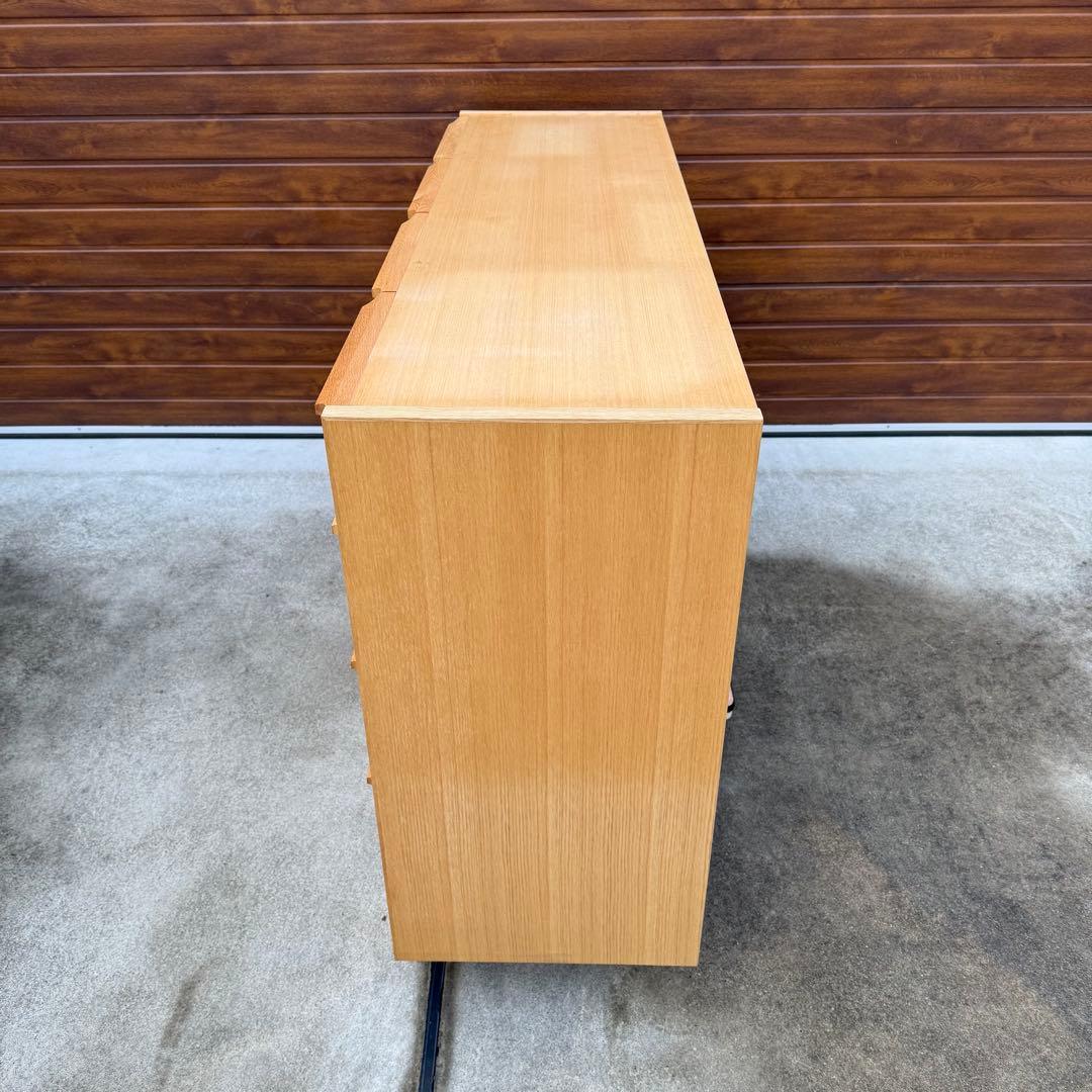 美品 大川家具 アンリ チェスト オーク 購入価格16万 北欧 無垢材