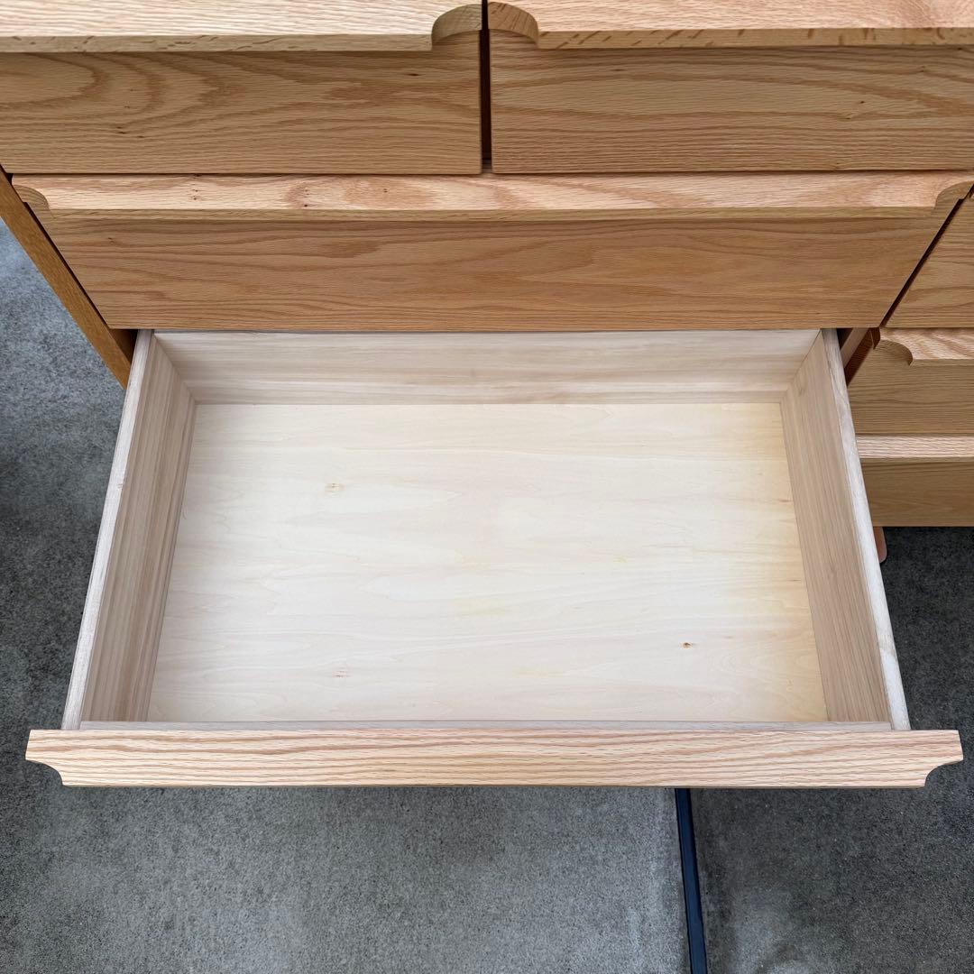 美品 大川家具 アンリ チェスト オーク 購入価格16万 北欧 無垢材