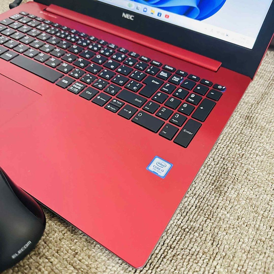 S186 NECノートパソコンSSD第7世代 WEBカメラ Windows11