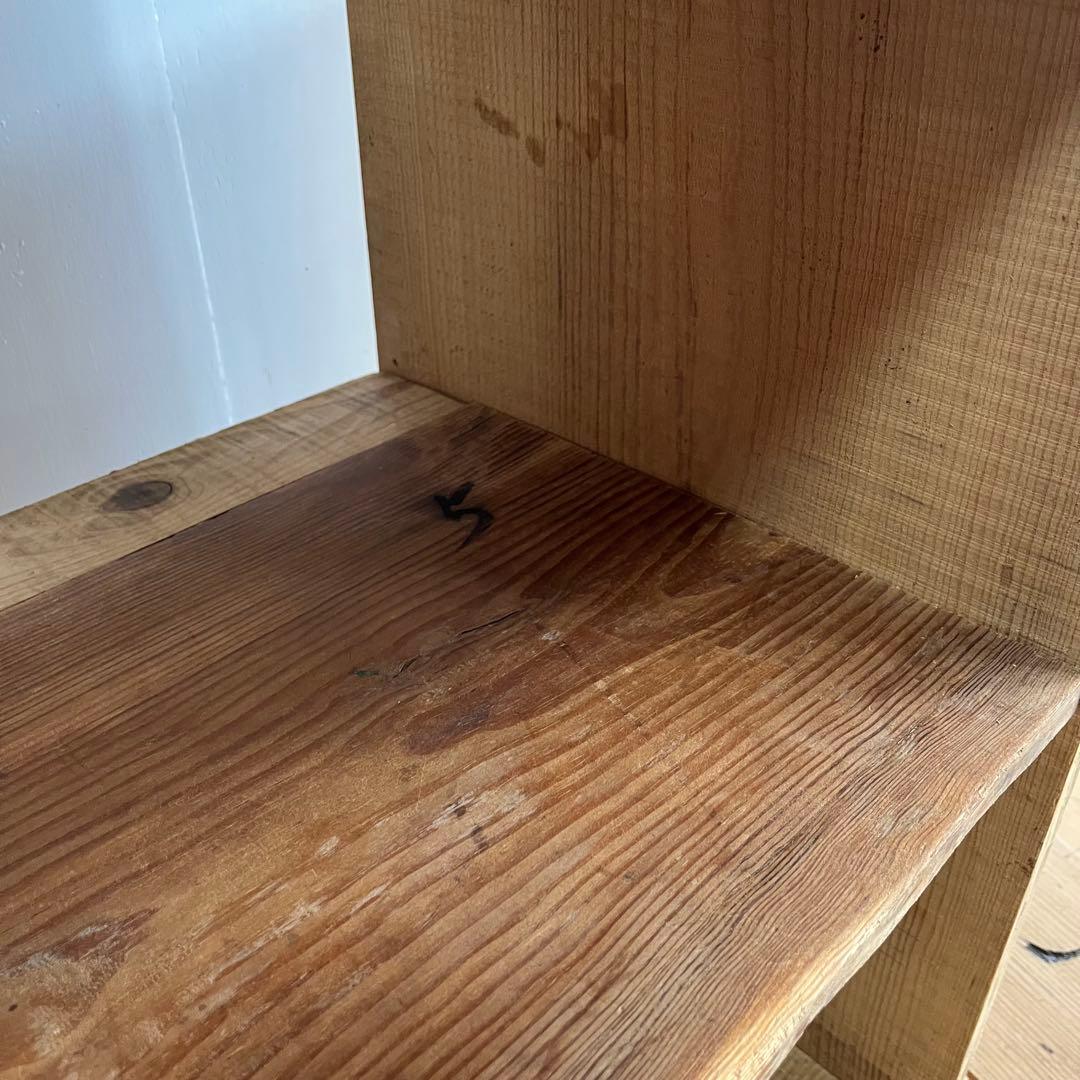 アンティーク オープンラック ローボード ベンチ 本棚 無垢材 無塗装 z713