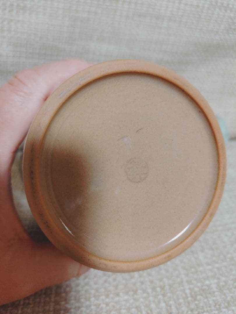 陶あん パンジーの花柄 陶器製マグカップ 京焼 清水焼 陶葊