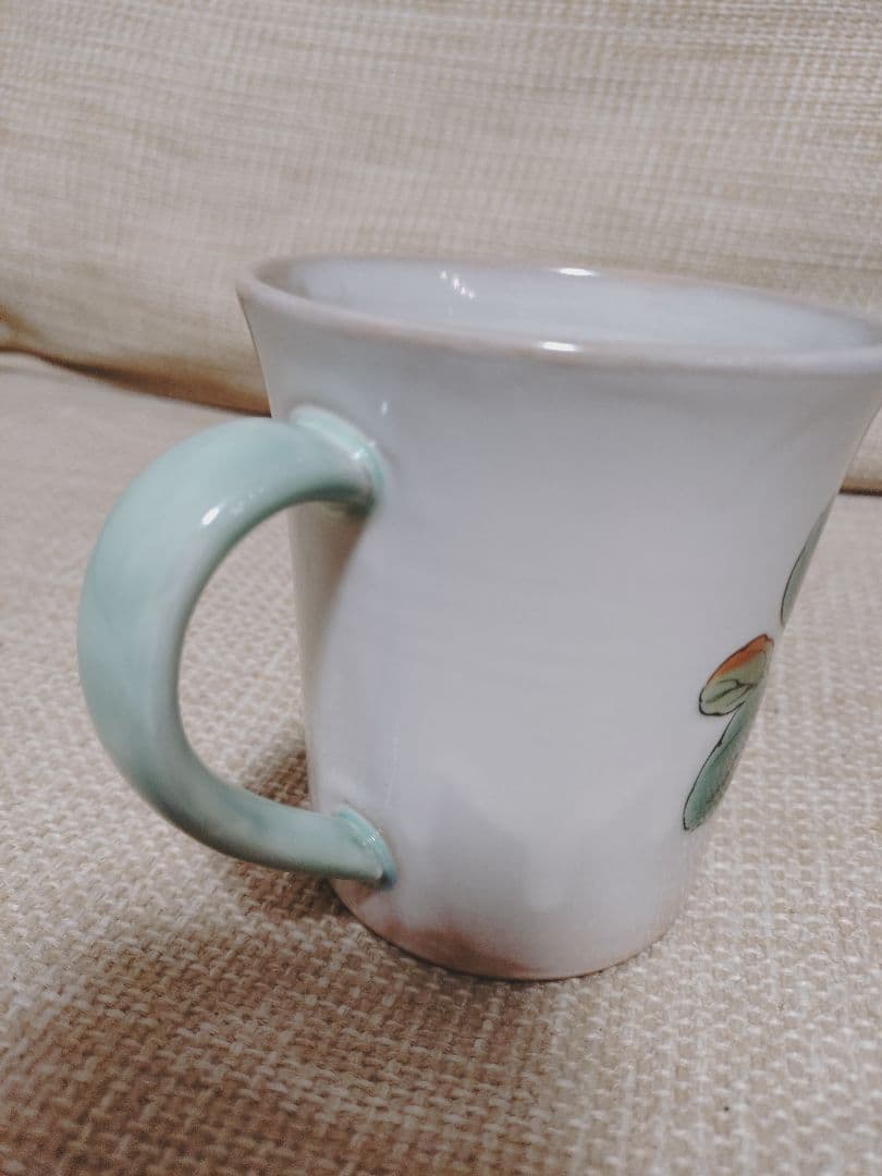 陶あん パンジーの花柄 陶器製マグカップ 京焼 清水焼 陶葊