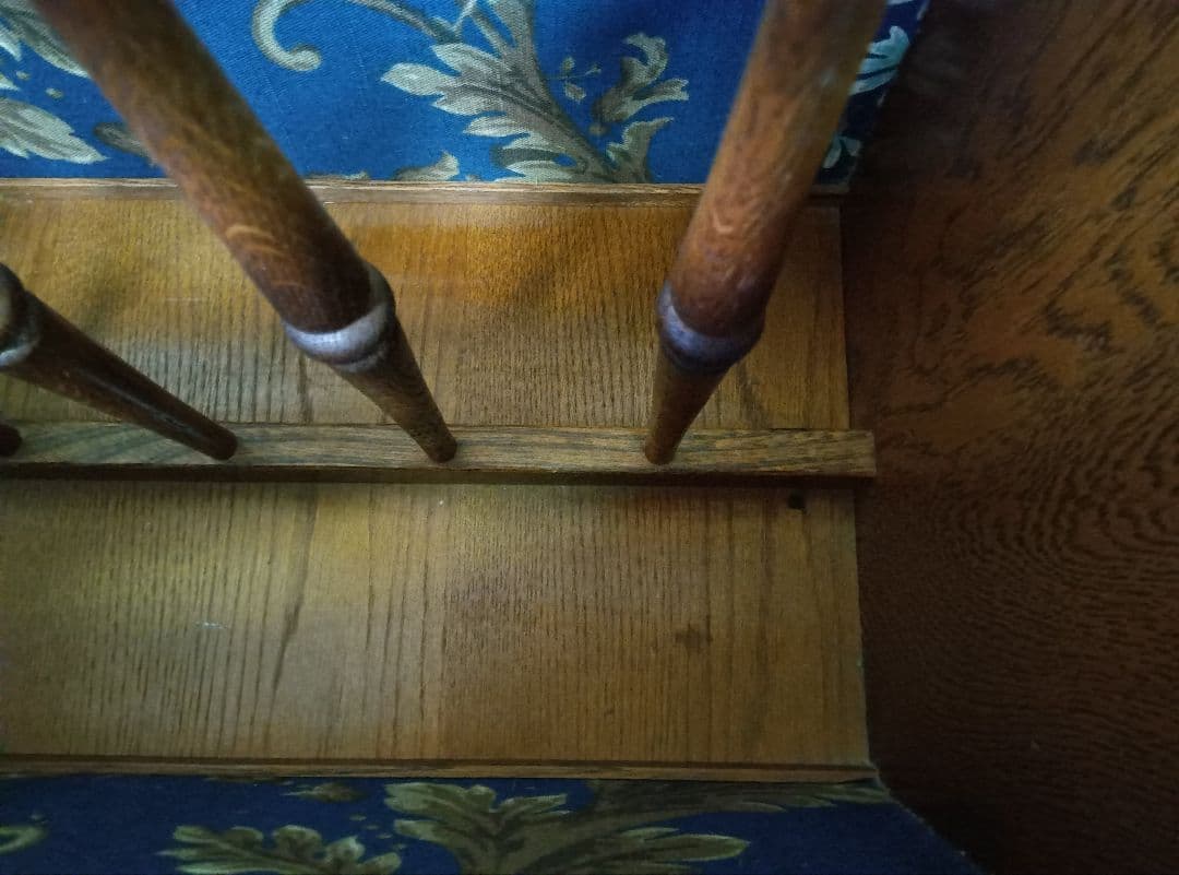 キツツキマーク　飛騨産業　マガジンラック　昭和レトロ　ヴィンテージ　花柄　木製