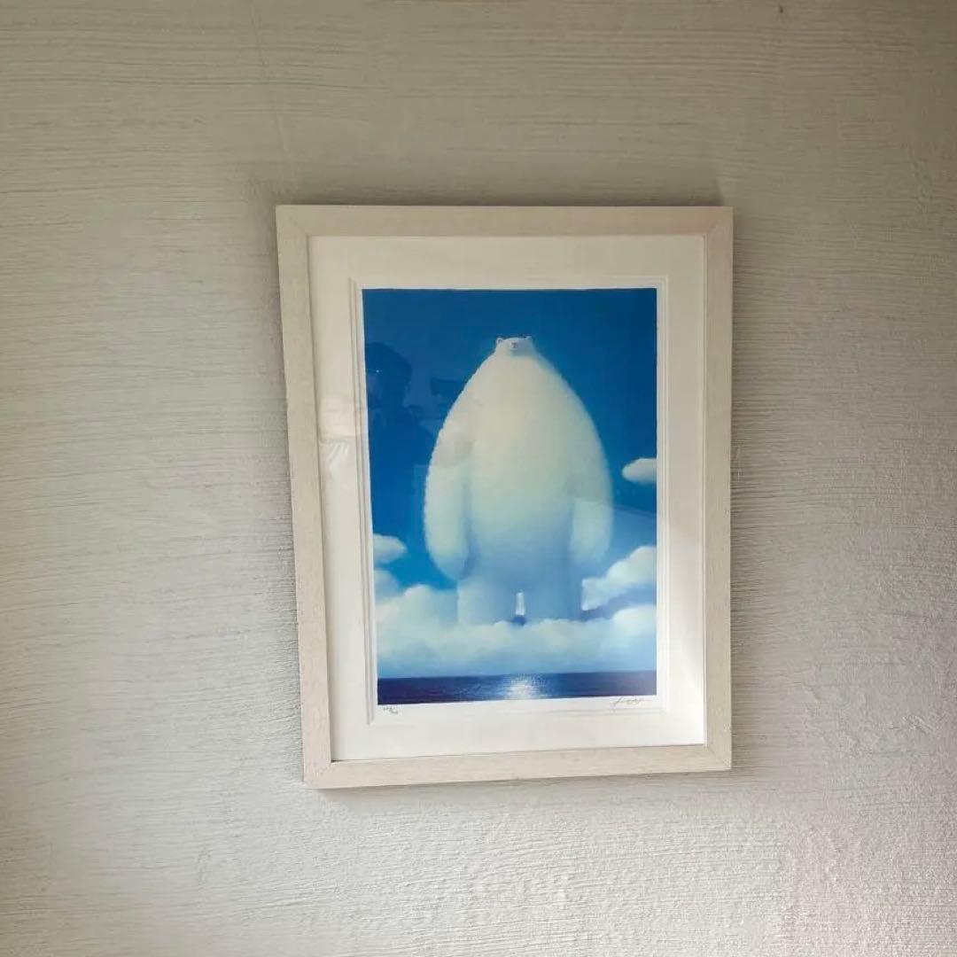 渡辺宏　白くま　絵画