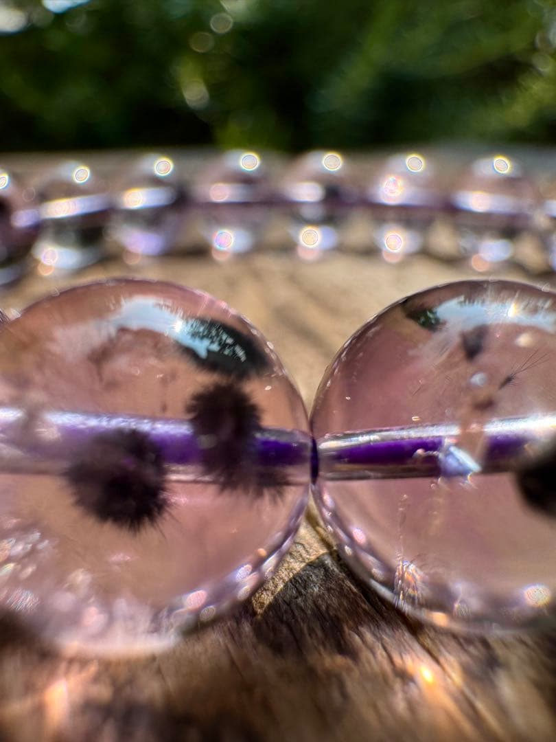 【超高品質•超希少石】ロマネサイトinアメジスト　10.5mm