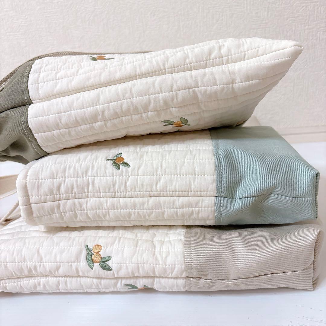 レッスンバッグ 上履き入れ　体操服袋　ヌビ　オリーブ