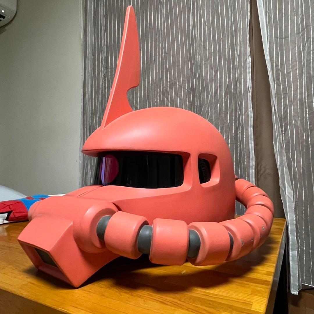 シャアザク（特大）　ザクヘッド ディスプレイ用ヘルメット ピンク