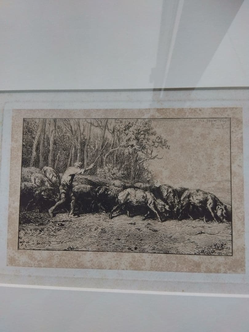 銅版画　羊飼い　1846年