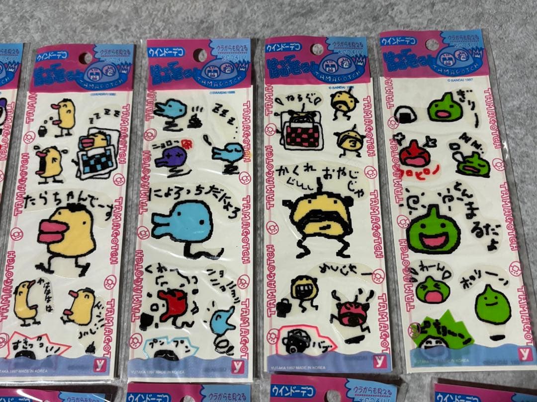 たまごっち ウインドーデコはってはがせるシール14種セット平成 レトロ