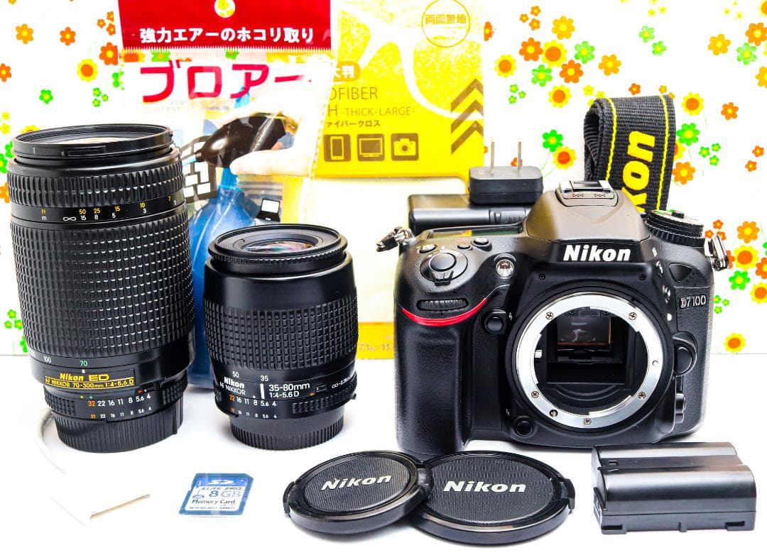 美品 ニコン Nikon D7100☆スマホに転送可♪☆ダブルレンズ☆本格一眼