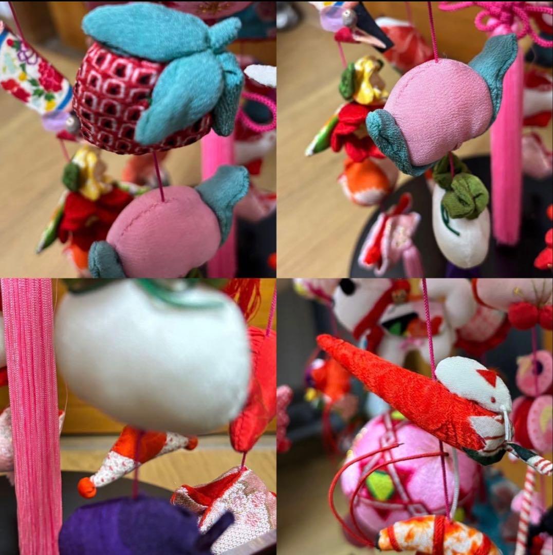 女の子の節句・お雛様つるし飾り・古布・正絹・ハンドメイド❗️