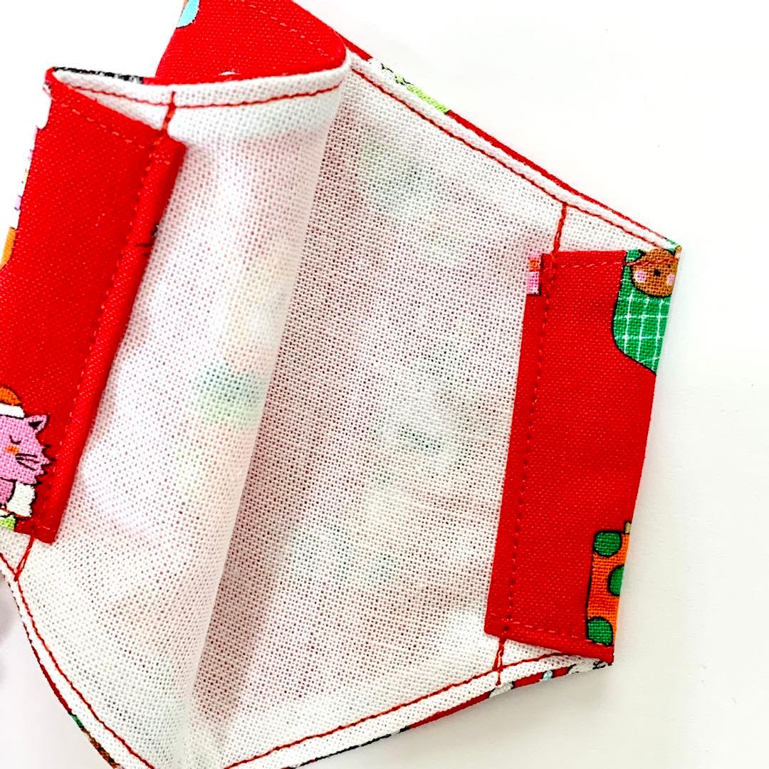 No.596 オーダーマスク　クリスマス　ハンドメイド　靴下　ねずみ　ねこ