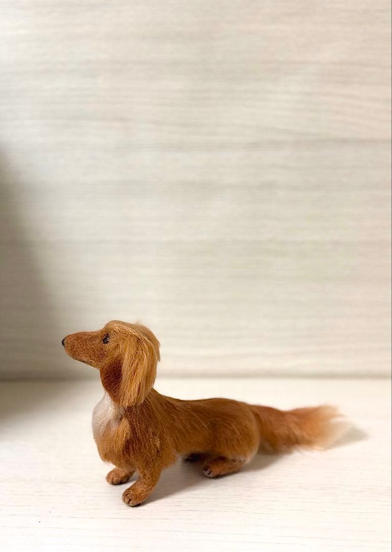 ハンドメイドのダックスフンド　胸の毛・鼻の色の変更できます　羊毛フェルト　犬