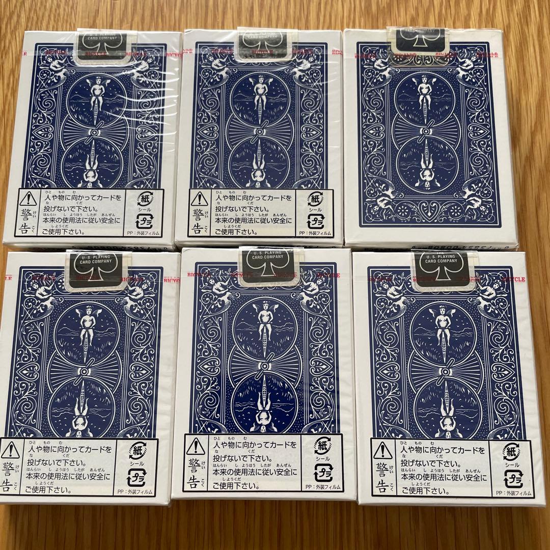 バイスクルトランプ　青バック　オハイヨ6個