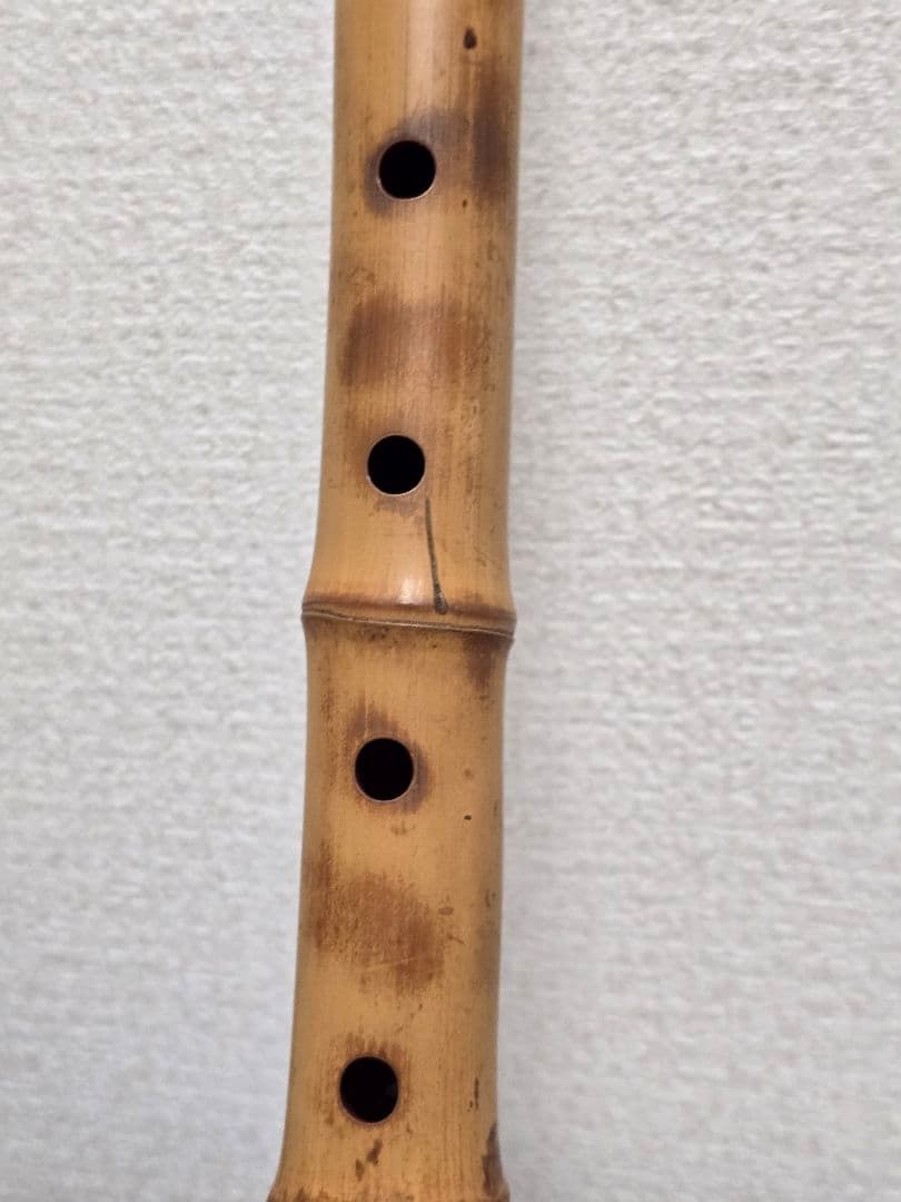 【古物】都山流 尺八 銘：如山 一本物 一尺八寸（約54cm）