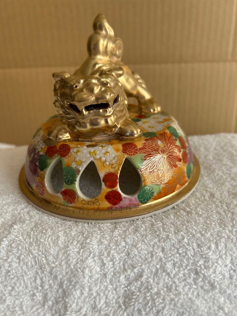 九谷焼　九谷春洋　香炉　大香炉