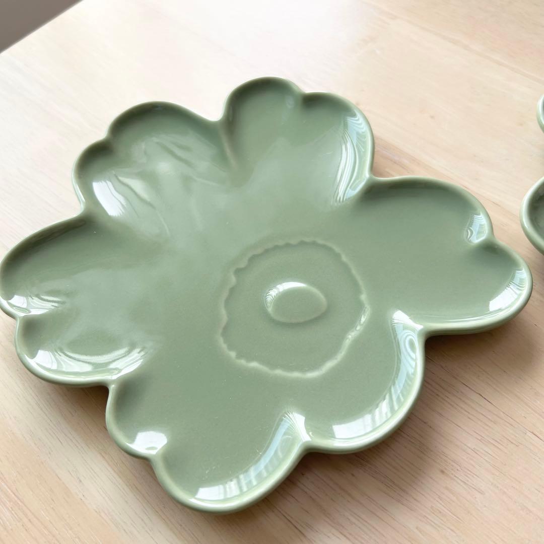 2枚セット✨マリメッコ ウニッコ 60周年 プレート セージ　20cm