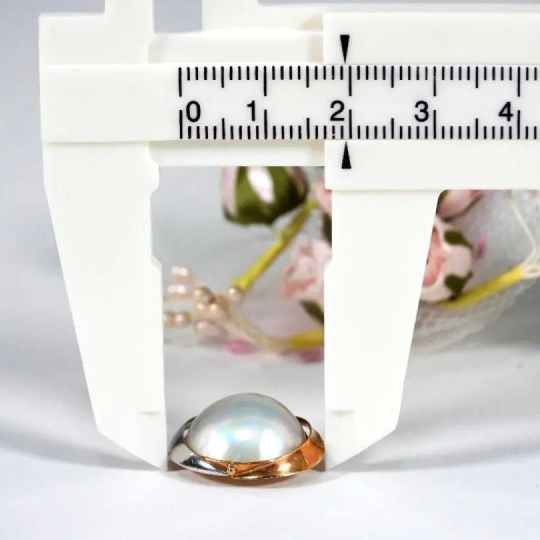 k18/pt900 真珠　マベパール　ペンダント パール約15.3mm 3.2g