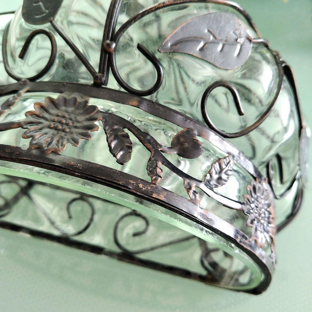 ひびあり！アンティーク 浮き玉 ガラス シャビーオブジェ 北欧フラワーベース