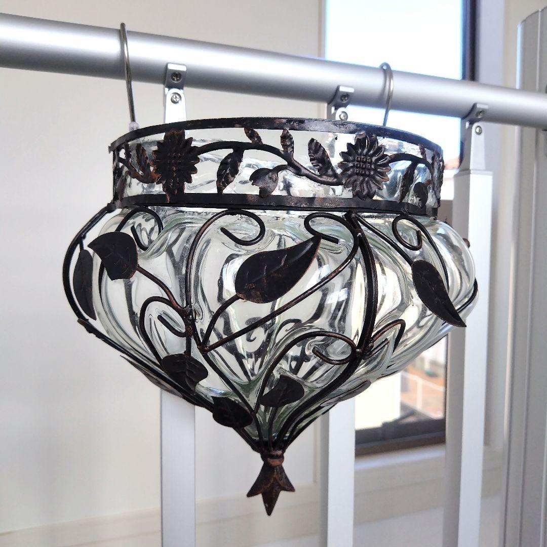 ひびあり！アンティーク 浮き玉 ガラス シャビーオブジェ 北欧フラワーベース