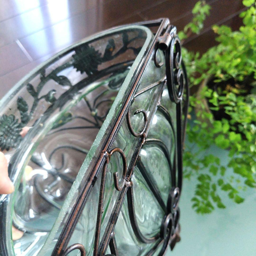 ひびあり！アンティーク 浮き玉 ガラス シャビーオブジェ 北欧フラワーベース