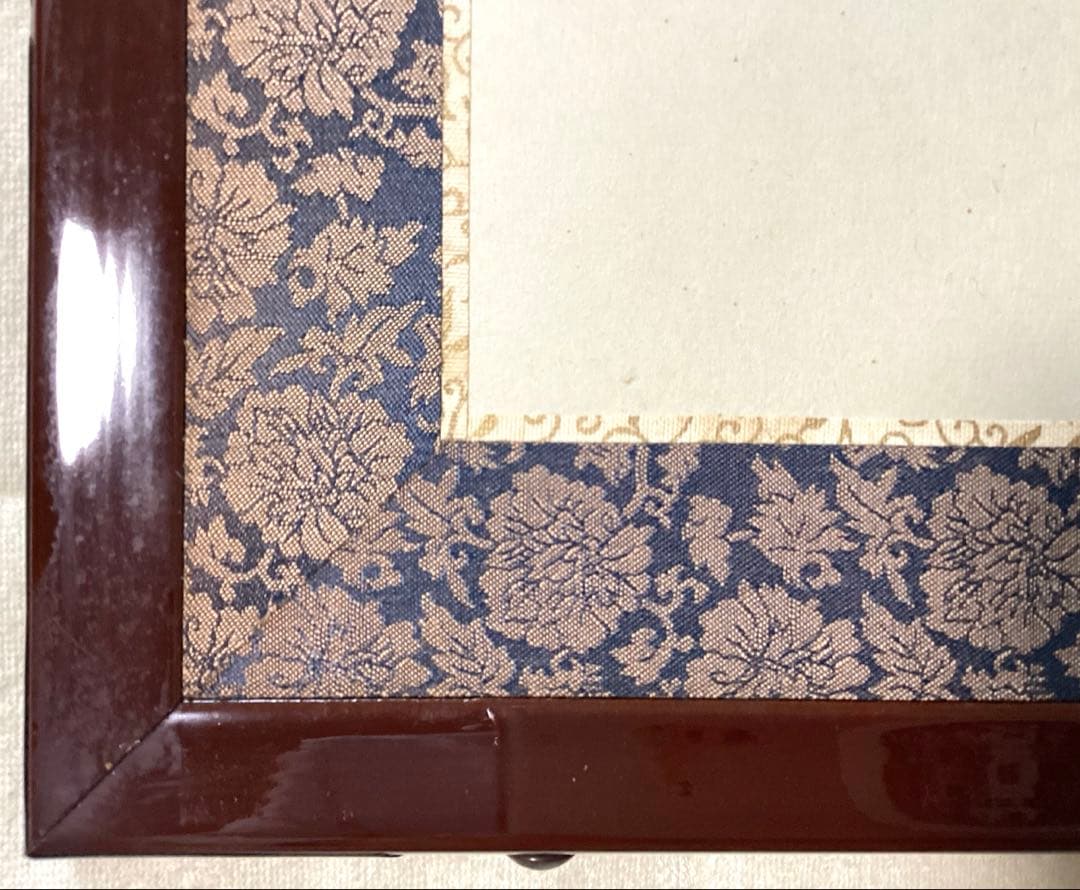 壁掛け屏風　日本画　紙本彩色　『五羽鶴』