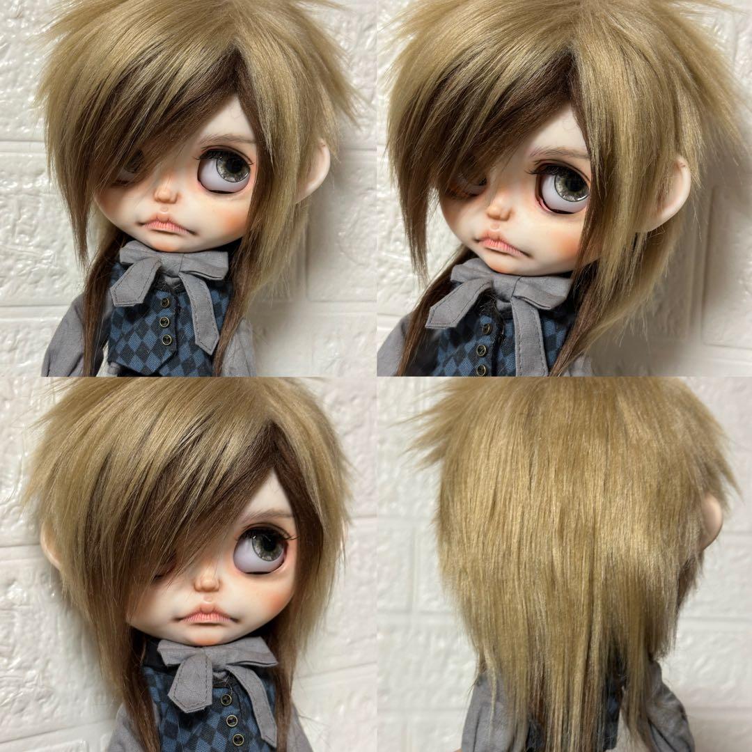 アイシードール本体男の子　ボアウィッグ　OF付き　カスタムアイシードール パテ盛