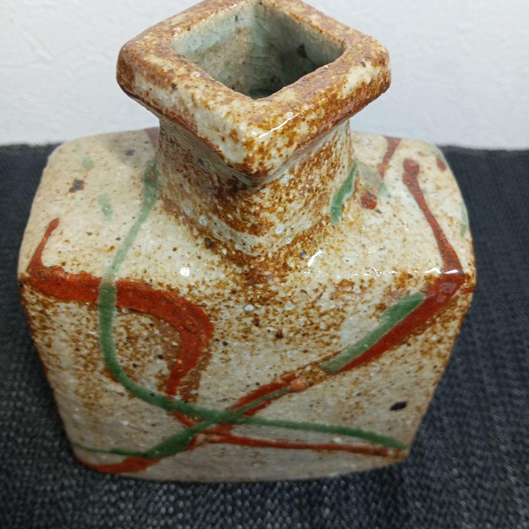 民藝スタイル 花瓶 花器 陶器 四角花瓶