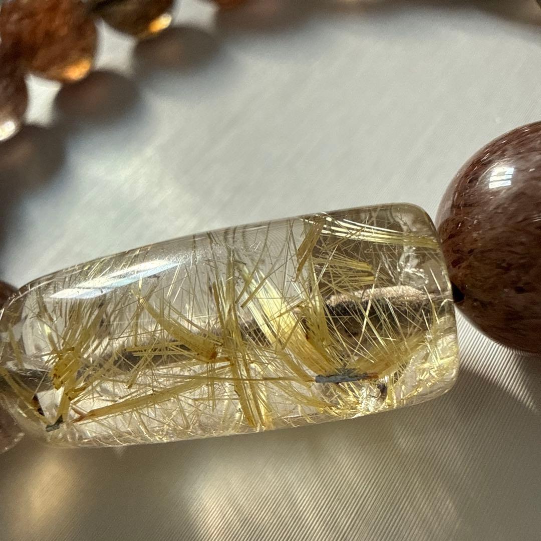 黒金スーパーセブン ルチルクォーツ 天然石ブレスレット