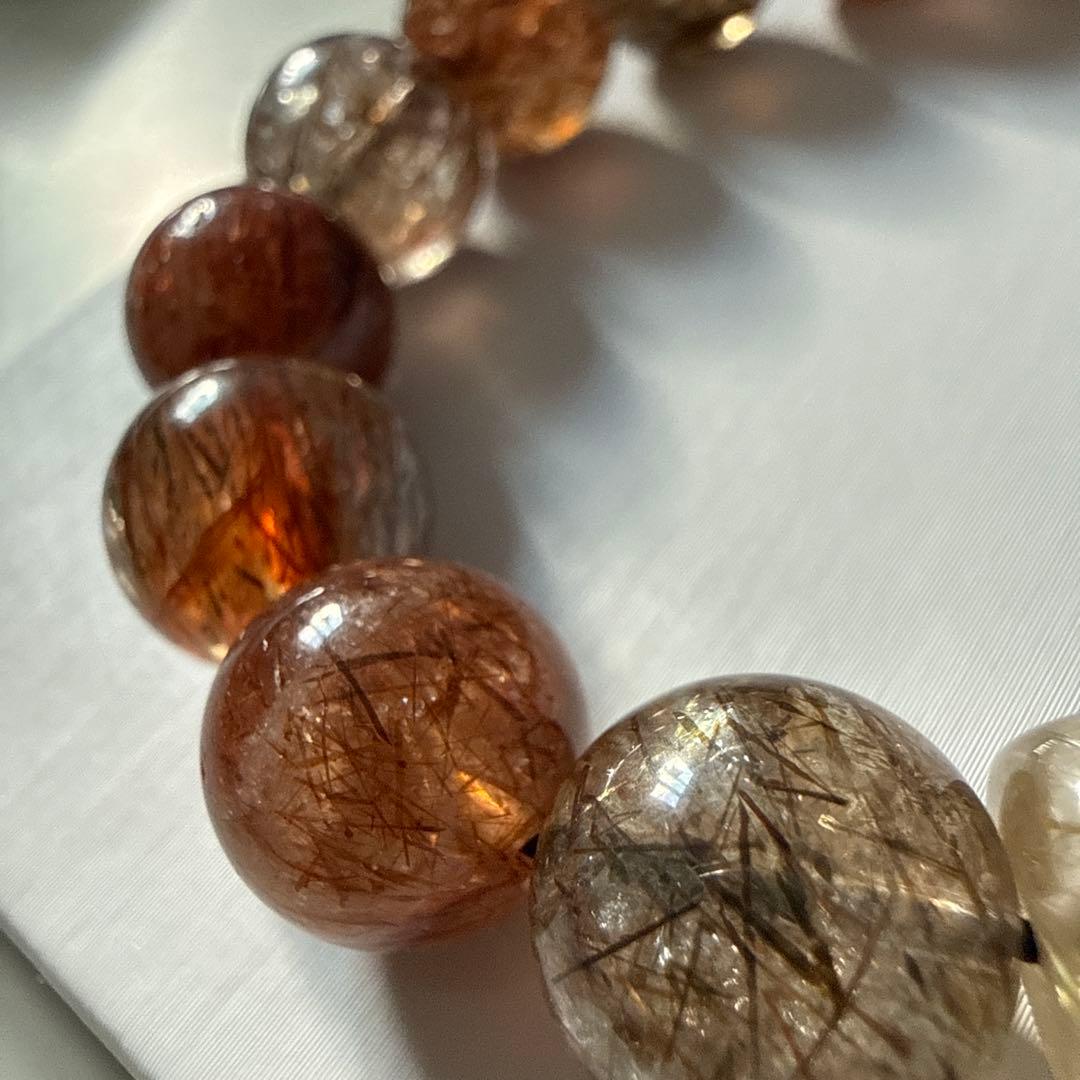 黒金スーパーセブン ルチルクォーツ 天然石ブレスレット