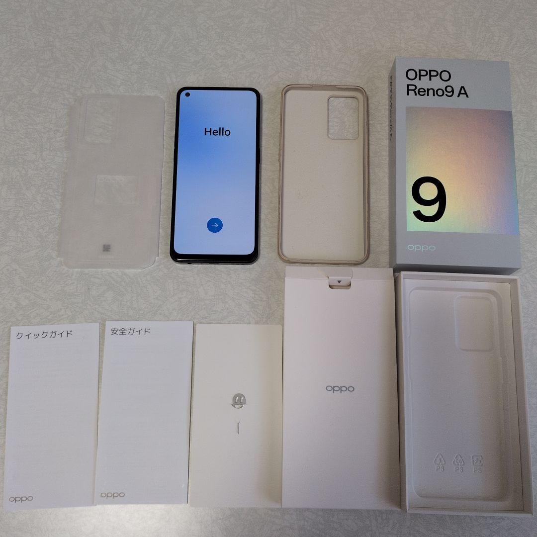 OPPO Reno9 A 本体 ブラック ケース付き