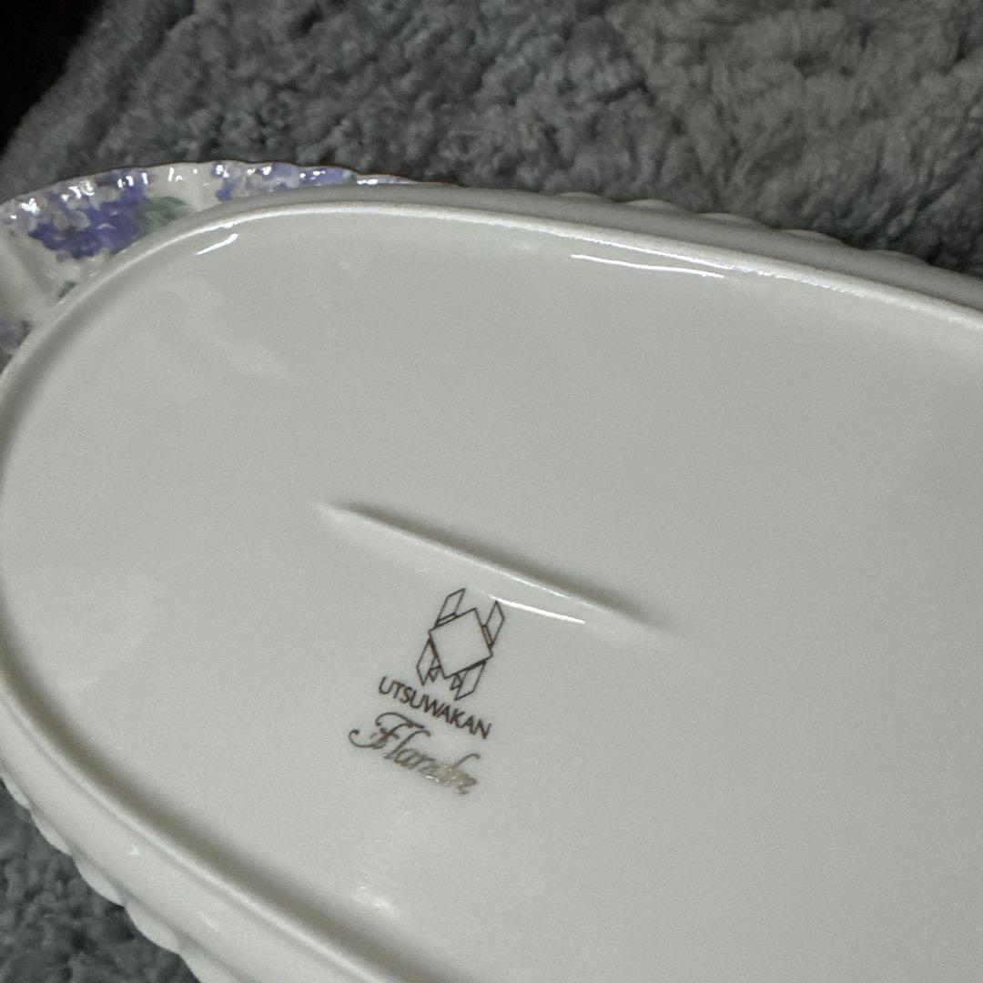 Utsumakan 紫陽花デザイン 楕円形皿2セット