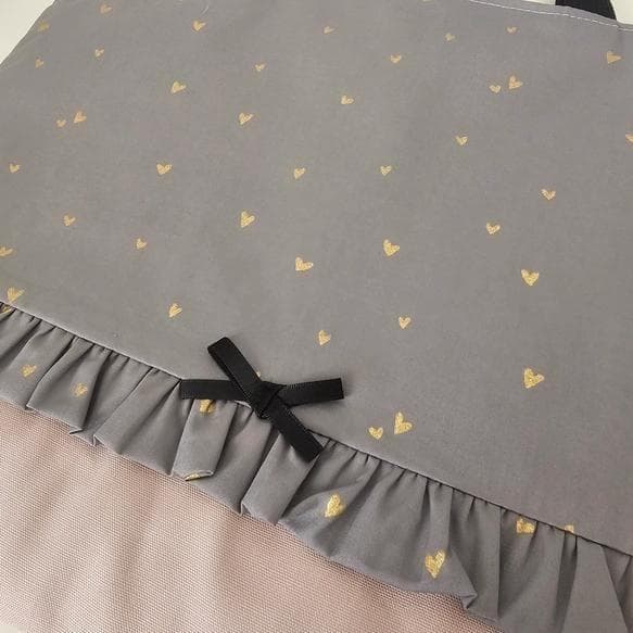 ゴールドハート柄①♡ゆめかわ♡レッスンバック♡レッスンバッグ♡入学・入園