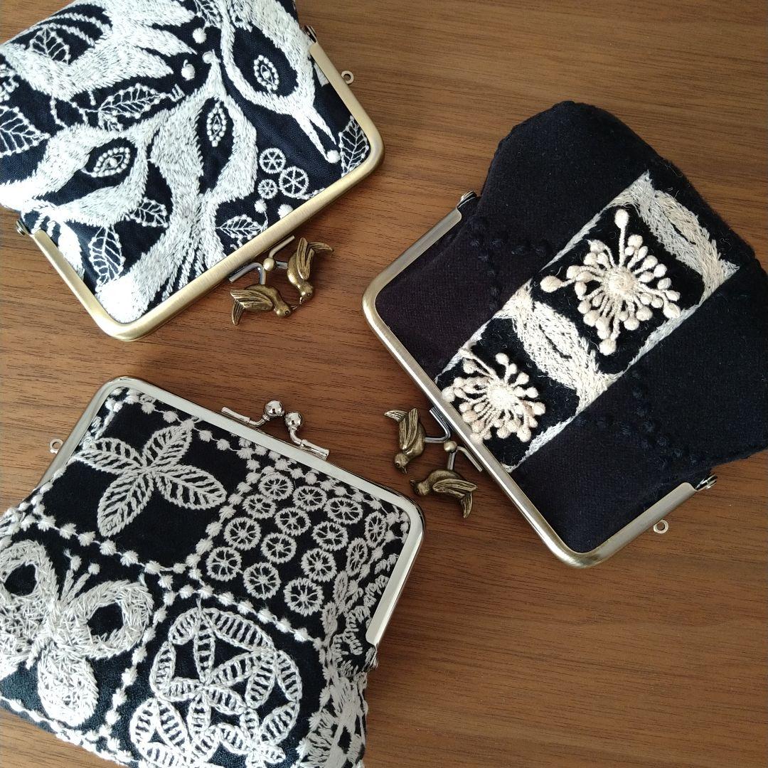 【春財布❀】小鳥の親子がま口財布ringflower☆ミナペルホネンハンドメイド